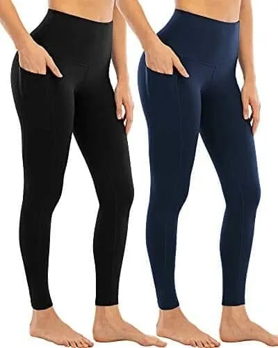 YEZII 2 Pack Fleece Lined Leggings