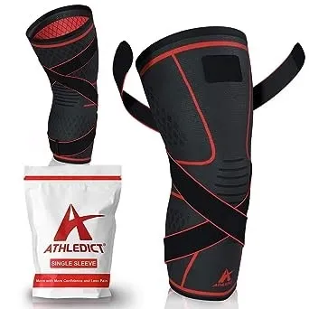 Компрессионный рукав с ремешком ATHLEDICT Knee Brace