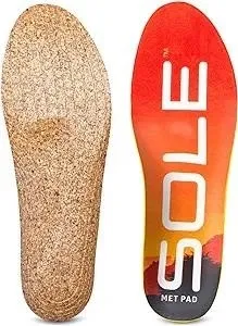 SOLE Performance Medium Cork Shoe Insoles with Metatarsal Pads