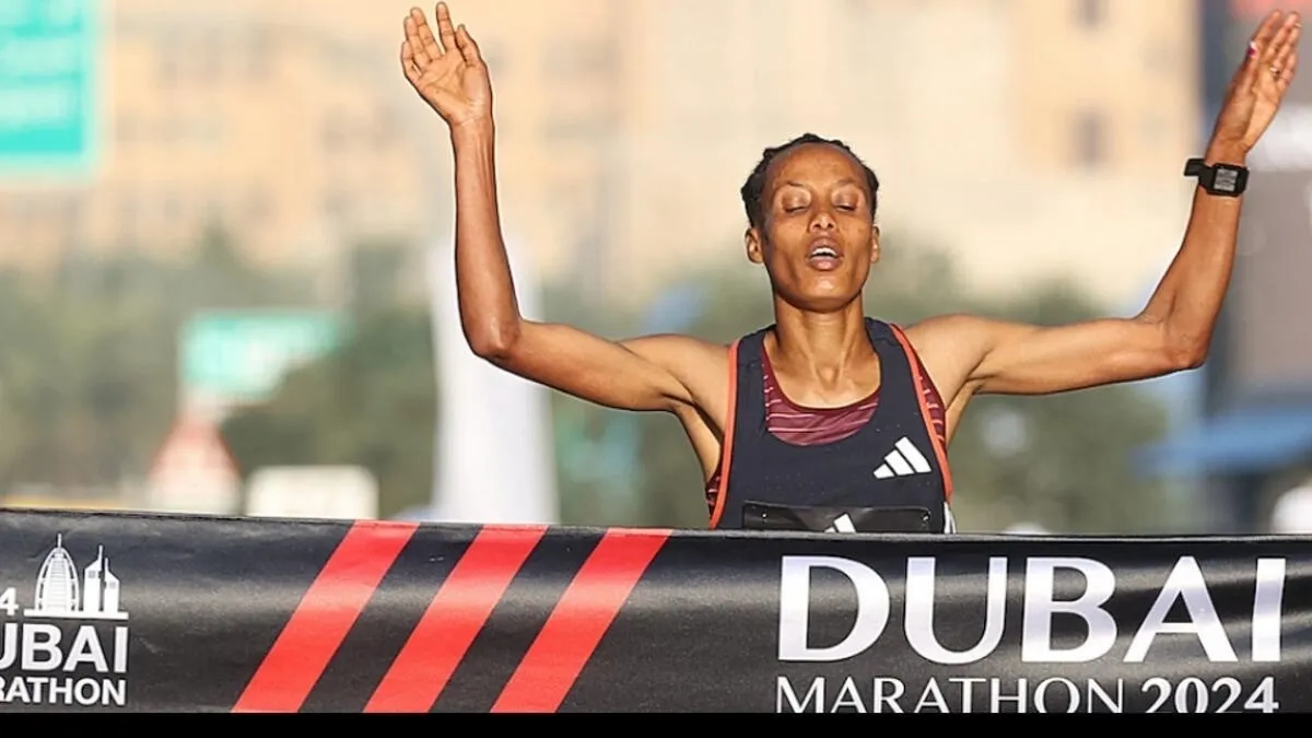 Эфиопия's Tigist Ketema runs fastest debut in history at Dubai Marathon 1