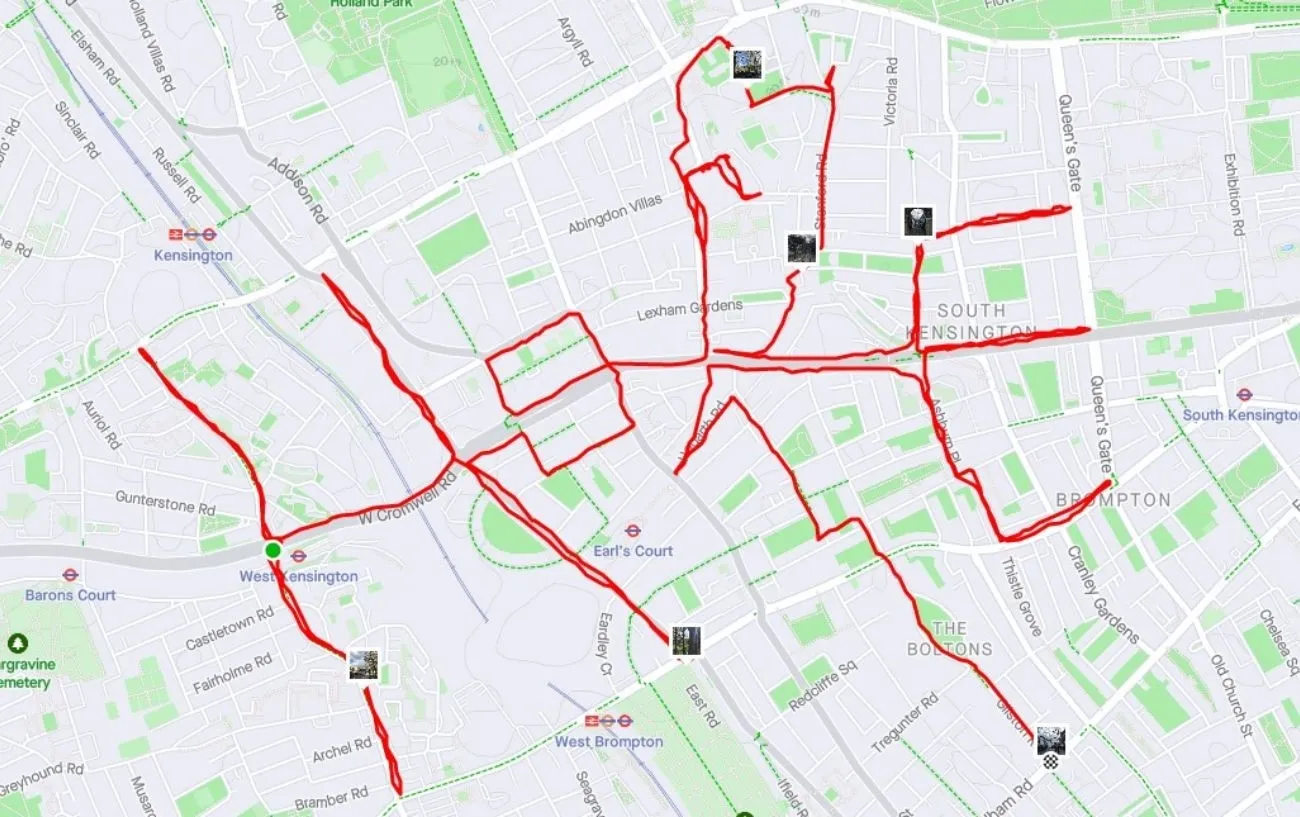 Strava Art - слово Hope.