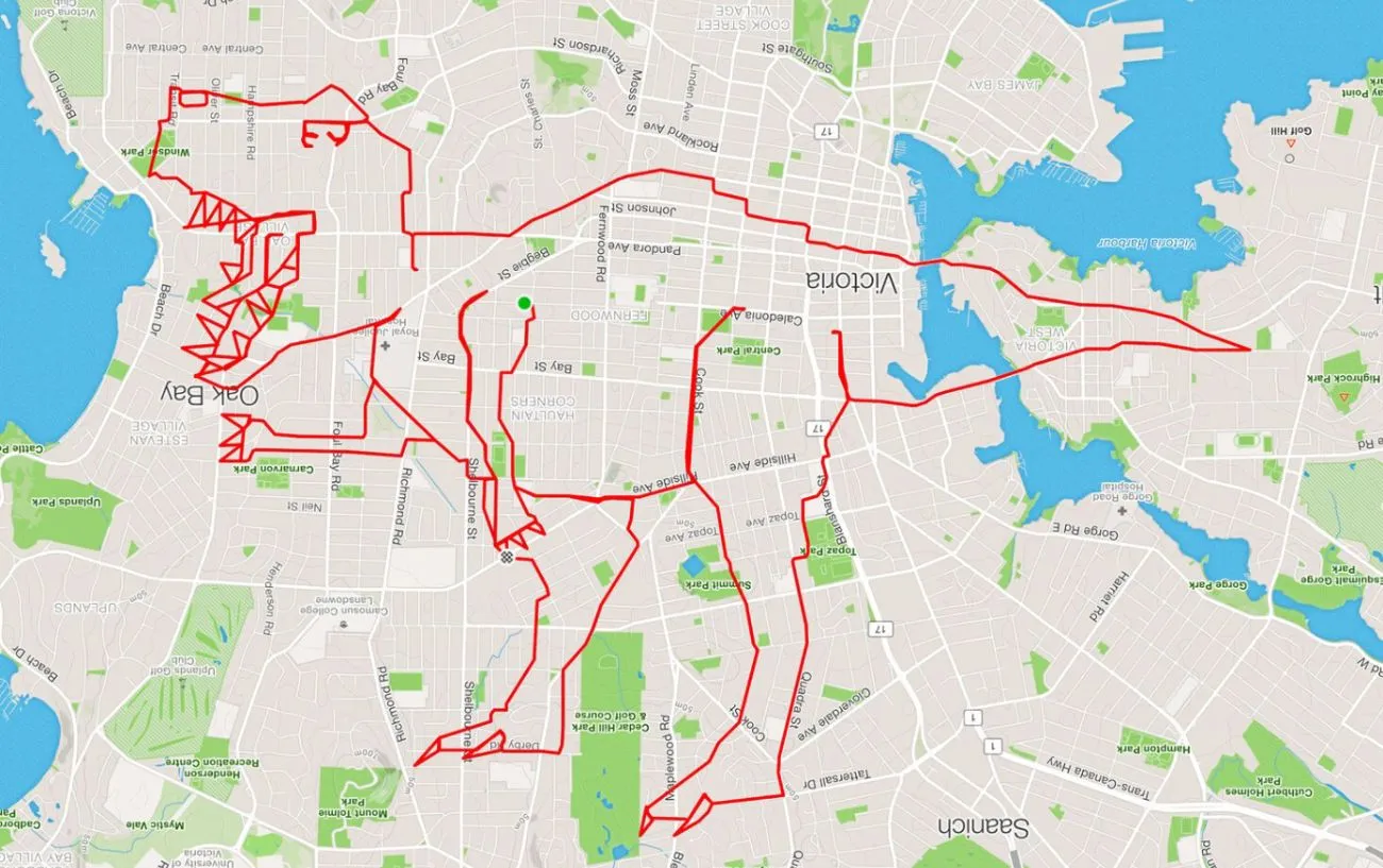 Искусство T-Rex Strava.