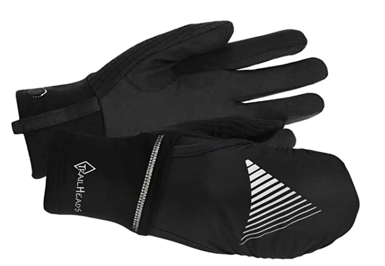 TrailHeads Touchscreen Gloves with Reflective Waterproof Mitten Shell